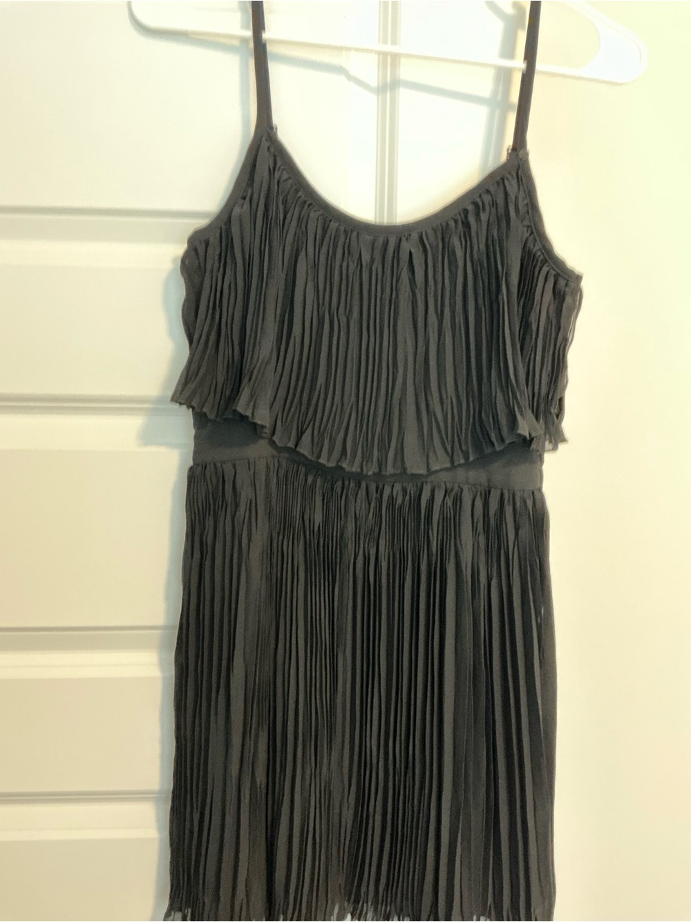 Guess Black Ladies' Chiffon Layered Slip Dress